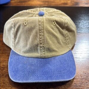 Adams Kids Two-Tone Cap - Tan and Blue NWOT